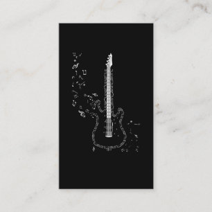 Tarjeta De Visita Guitarista de música guitarra notas de instrument