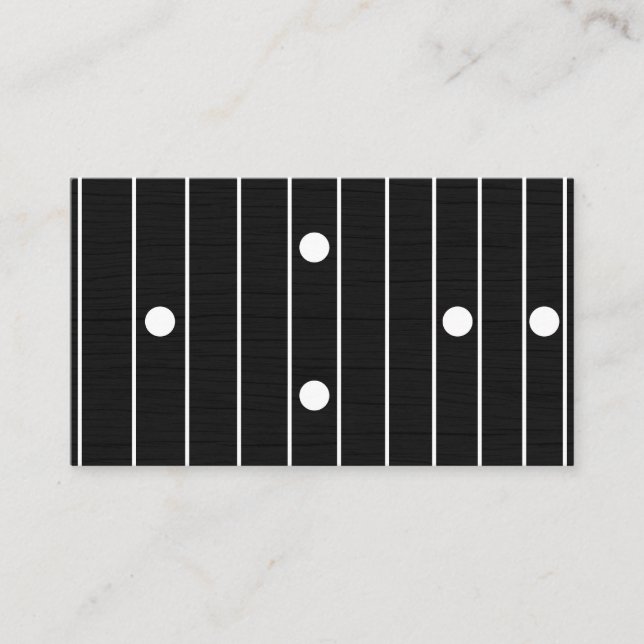 Tarjeta De Visita Guitarista Guitarista de instructores de música de (Anverso)