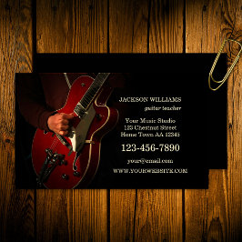 Tarjeta De Visita Guitarista Guitarista de Música de Guitarra