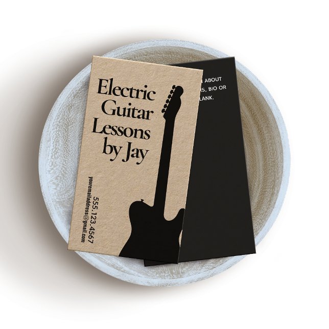 Tarjeta De Visita Guitarista Guitarista Eléctrico Kraft (Subido por el creador)