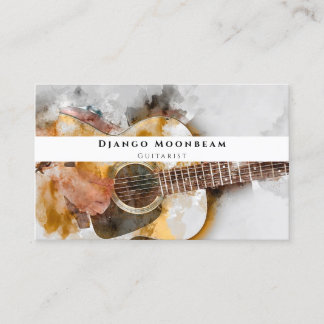 Tarjeta De Visita Guitarista profesional y profesor de música guitar