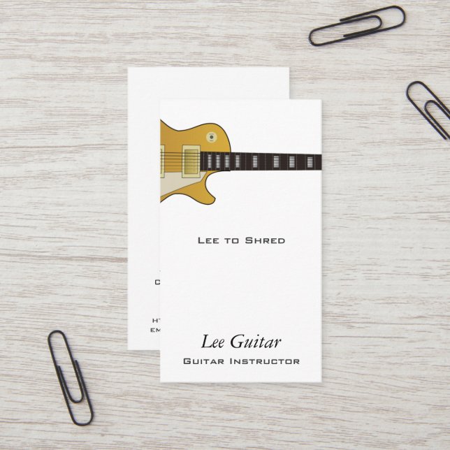 Tarjeta De Visita Guitarra (Anverso/Reverso In Situ)