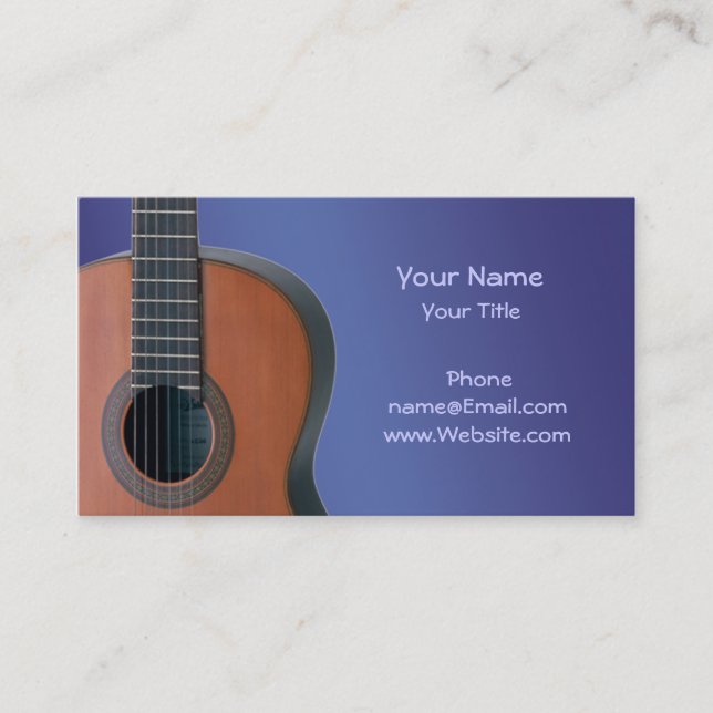 Tarjeta De Visita  Guitarra (Anverso)