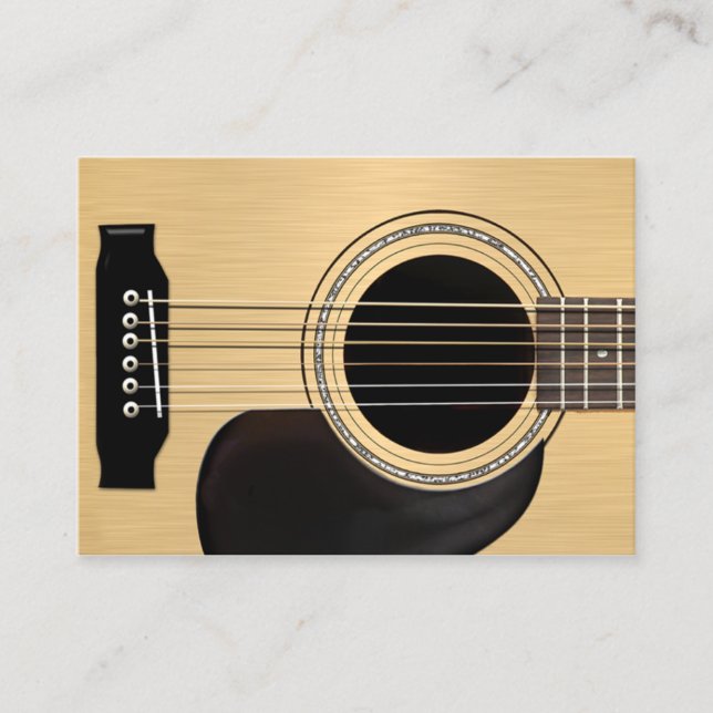 Tarjeta De Visita Guitarra Acústica (Anverso)