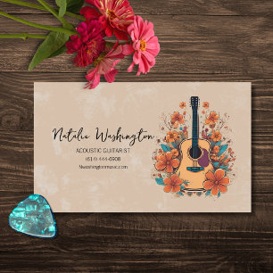 Tarjeta De Visita Guitarra Acústica Bohemia 
