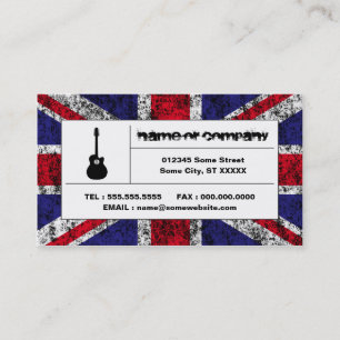 Tarjeta De Visita guitarra acústica británica