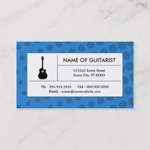 Tarjeta De Visita guitarra acústica de medio tono
