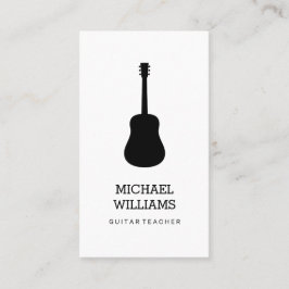 Tarjeta De Visita Guitarra acústica del músico minimalista