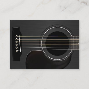 Tarjeta De Visita Guitarra acústica negra