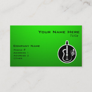 Tarjeta De Visita Guitarra acústica verde