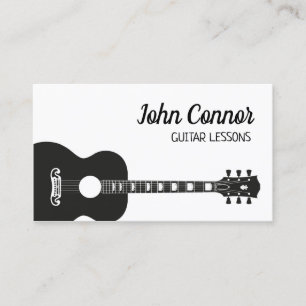 Tarjeta De Visita Guitarra de cuerdas Lecciones privadas Maestra de