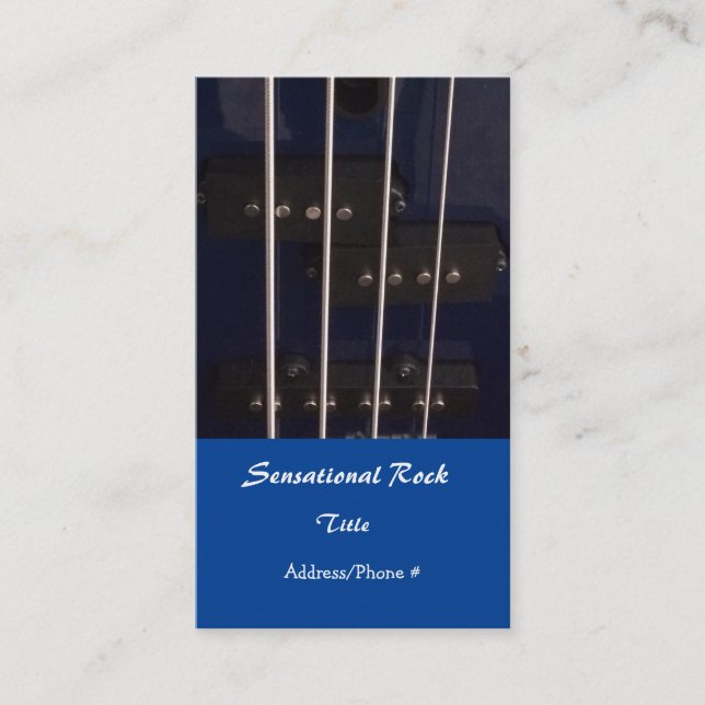Tarjeta De Visita Guitarra De Rock Eléctrico (Anverso)