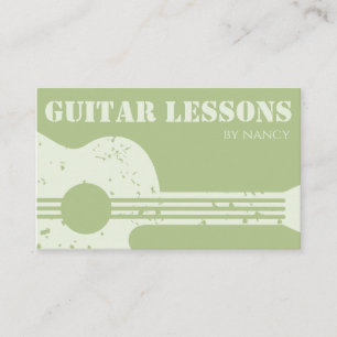 Tarjeta De Visita Guitarra Lecciones de Guitarra Profesor de Guitarr
