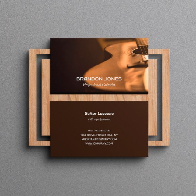 Tarjeta De Visita Guitarra negra, guitarrista, músico profesional (Subido por el creador)