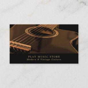 Tarjeta De Visita Guitarra negra, Musical Instruments Store