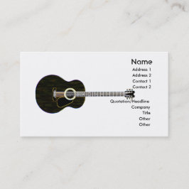 Tarjeta De Visita Guitarra oscura