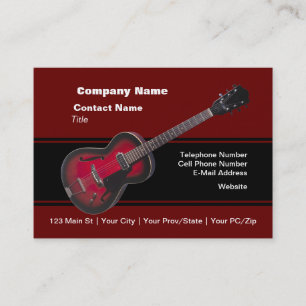 Tarjeta De Visita Guitarra Red HollowBody