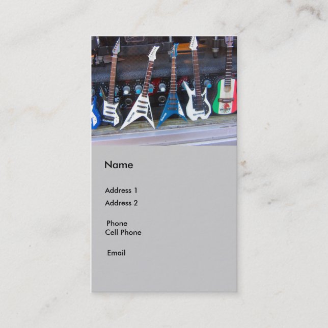 Tarjeta De Visita Guitarras (Anverso)