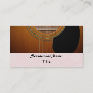 Tarjeta De Visita Guitarras Música Sensacional