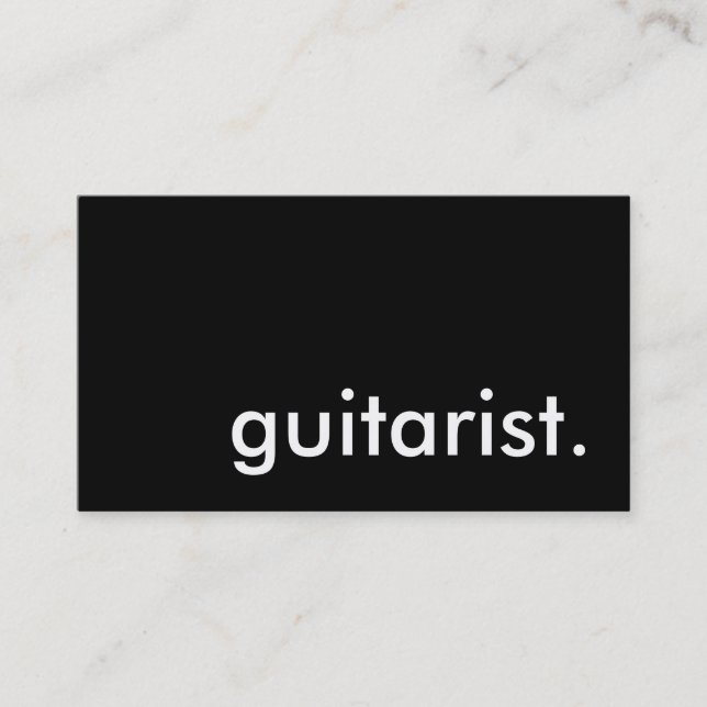 Tarjeta De Visita guitarrista. (Anverso)