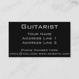 Tarjeta De Visita Guitarrista