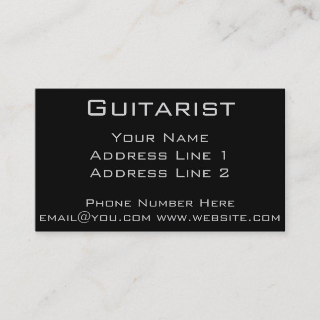 Tarjeta De Visita Guitarrista (Anverso)