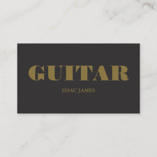 Tarjeta De Visita Guitarrista con estilo, músico profesional