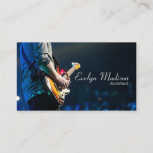 Tarjeta De Visita guitarrista de guitarra del concierto de la audien