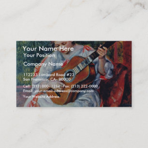 Tarjeta De Visita Guitarrista de Pierre-Auguste Renoir