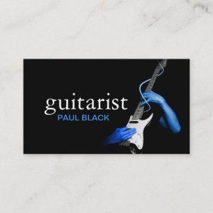 Tarjeta De Visita Guitarrista Instructor de Guitarra Instrumentos Mu