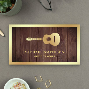 Tarjeta De Visita Guitarrista Profesor de Música de Guitarra de Made