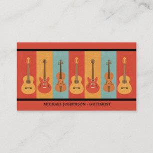 Tarjeta De Visita Guitars acústicos, eléctricos y violas