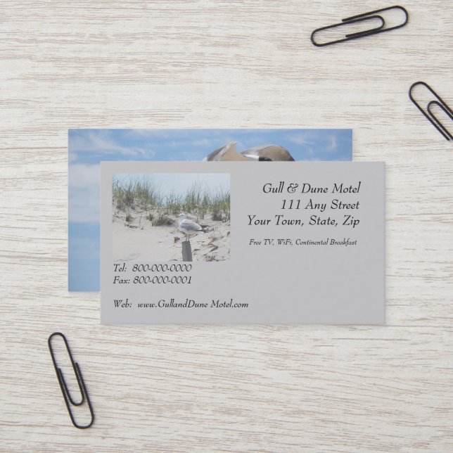 Tarjeta De Visita Gull on Post Business Card (Anverso/Reverso In Situ)
