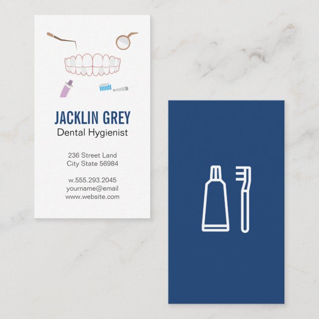 Tarjeta De Visita Gums Teeth | Herramientas dentales (Anverso / Reverso)