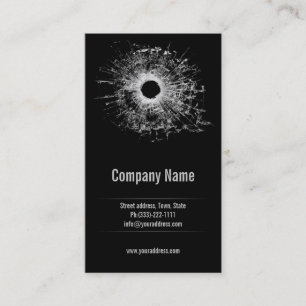 Tarjeta De Visita Gun Shop Broken Glass Black Business Card