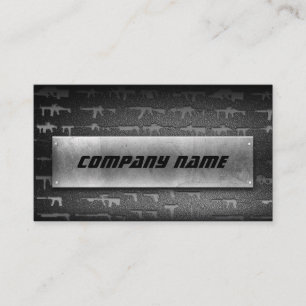 Tarjeta De Visita Gun Shop Gray Stone Business Card