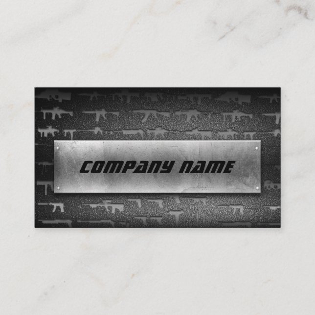 Tarjeta De Visita Gun Shop Gray Stone Business Card (Anverso)