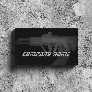 Tarjeta De Visita Gun Shop Simple Black Business Card