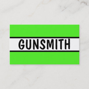 Tarjeta De Visita Gunsmith Neon Green
