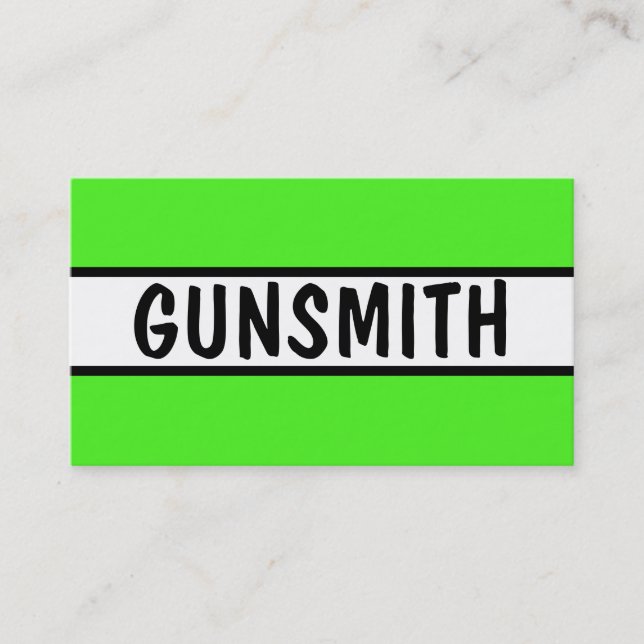 Tarjeta De Visita Gunsmith Neon Green (Anverso)