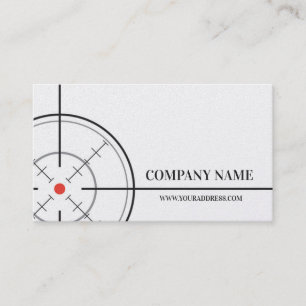 Tarjeta De Visita Gunsmith Shop Target White Business Card