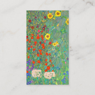 Tarjeta De Visita Gustav Klimt 1907,Farm Garden with Sunflowers.