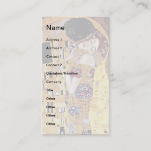 Tarjeta De Visita Gustav Klimt - El Beso - Arte Nouveau Antiguo