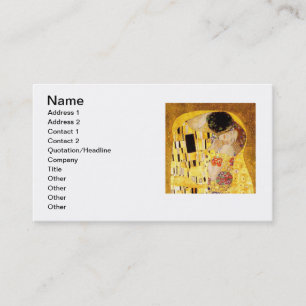 Tarjeta De Visita Gustav Klimt La Pintura Clásica Del Beso