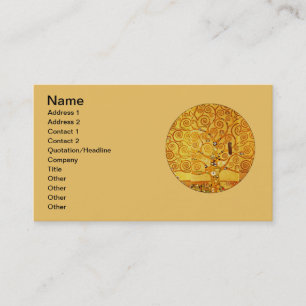 Tarjeta De Visita Gustav Klimt Nouveau, árbol de la vida