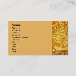 Tarjeta De Visita Gustav Klimt Nouveau, árbol de la vida