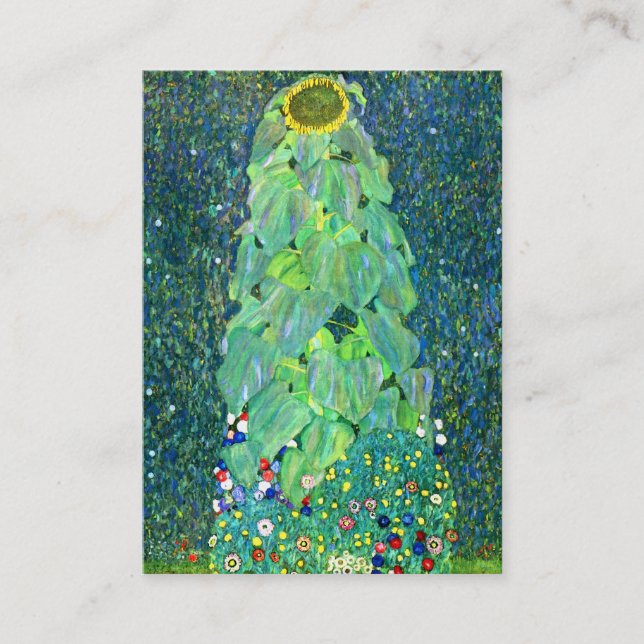 Tarjeta De Visita Gustavo Klimt: Girasol (Anverso)