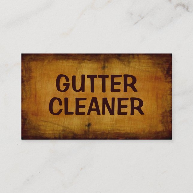 Tarjeta de visita Gutter Cleaner Antiguo (Anverso)