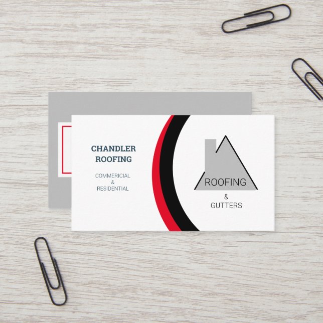 Tarjeta De Visita Gutter & Roofing (Anverso/Reverso In Situ)