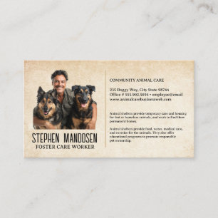 Tarjeta De Visita Guy con dos perros Mascotas